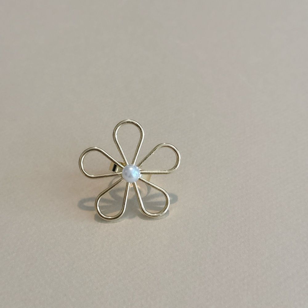 Flower pearl ring N1302 - Picture 2 of 4